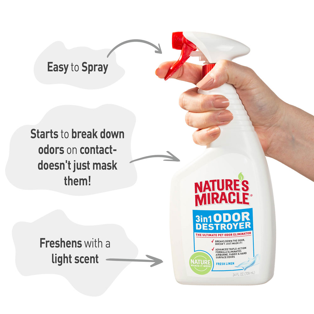 3 in 1 Odor Destroyer for Dogs Nature s Miracle